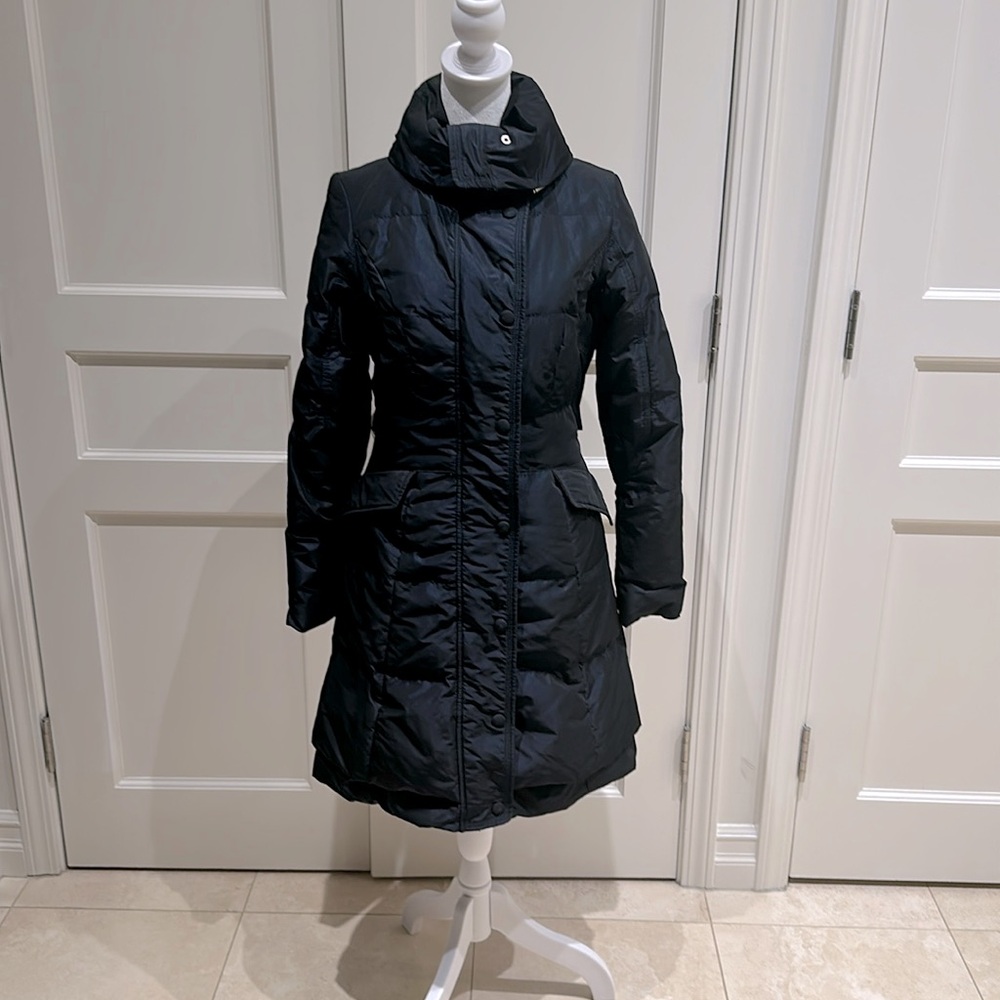 ABS Navy down coat. Size XS.